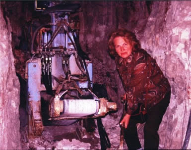 Charlotte Hodgkinson in a mine
