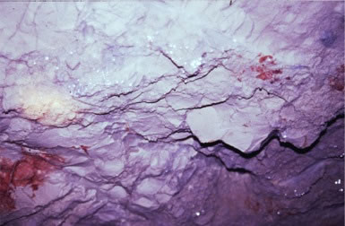 Condensation on mine roof