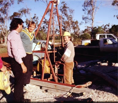 Alan Hodgkinson at mine head