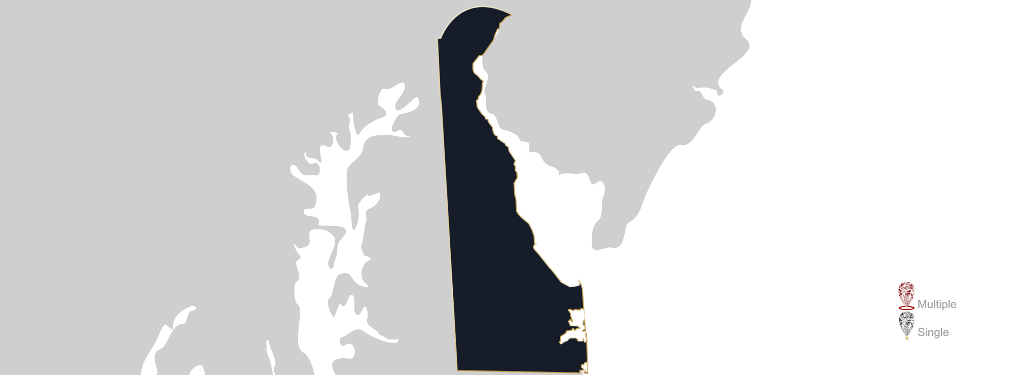 Map of Delaware
